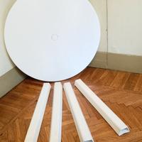 Tavolo bianco in RESINA da esterno e interno 