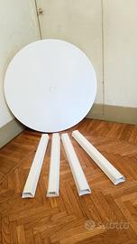 Tavolo bianco in RESINA da esterno e interno 