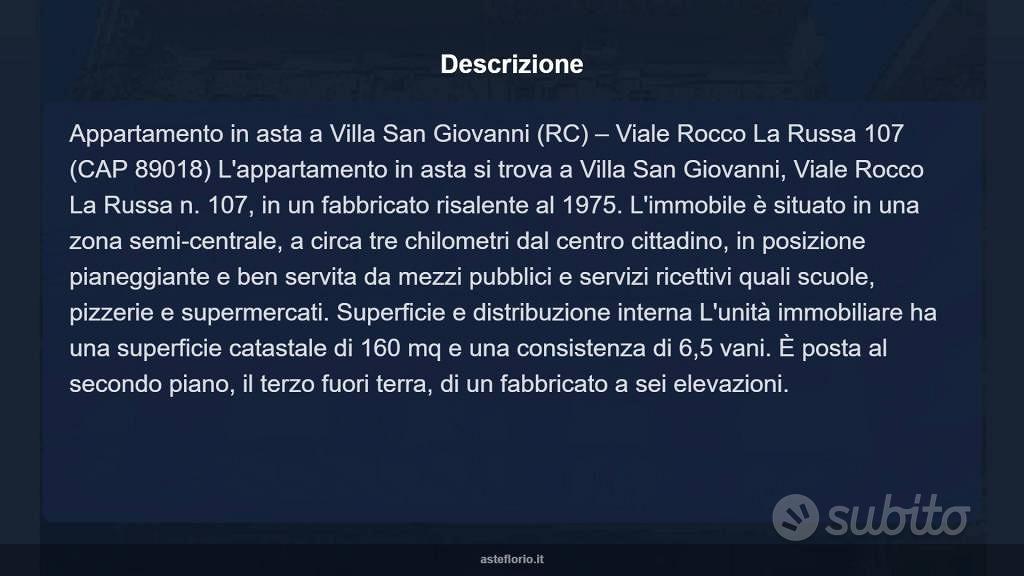 Appartamento – Villa San Giovanni, Pezzo Superiore - Vista 4