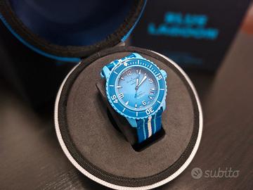 Swatch x Blancpain Fifty Fhatoms BLUE LAGOON full 
