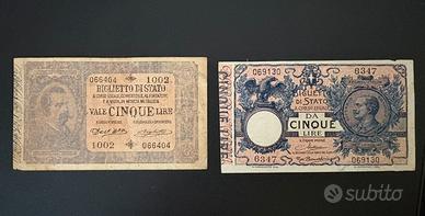 Banconote Regno d' Italia Rare