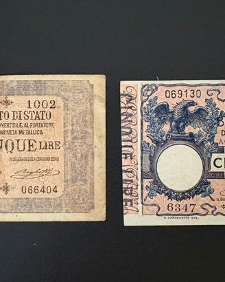 Banconote Regno d' Italia Rare