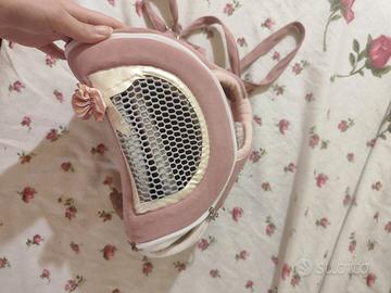 trasportino rosa animali piccoli cincilla conigli 