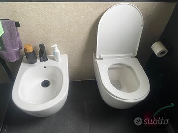 Sanitari bagno sospesi coppia