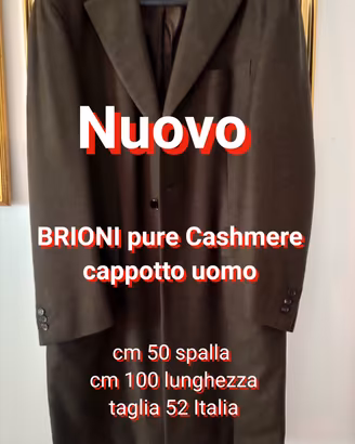 BRIONI CAPPOTTO CASHMERE UOMO TAG. 52 NUOVO