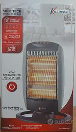 Stufa elettrica alogena 1200W (400+400+400)