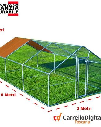 Gabbia Galline 3x6m x 2mH-18mq – arancio