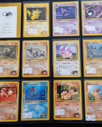 Pokémon lotto mancoliste Gym heroes 
