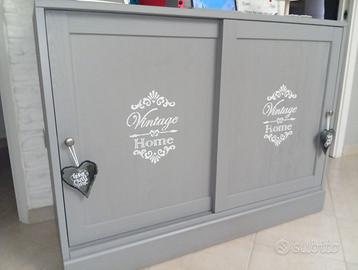 Mobile shabby ante scorrevoli