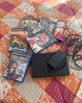 playstation2 slim con 5 giochi