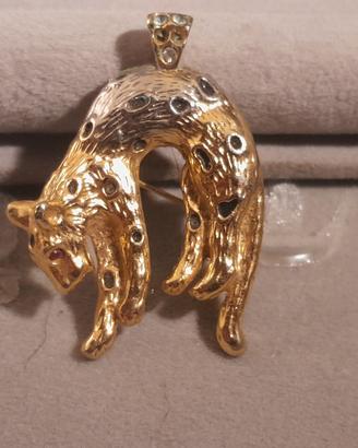 Spilla/pendente animalier, bijoux vintage  anni 70