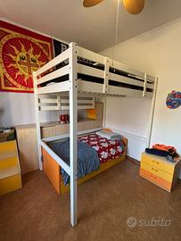 Letto una piazza e mezza  con soppalco