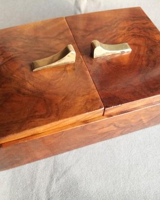Vecchio portasigarette legno di radica