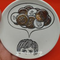 Fornasetti sottobicchiere in ceramica serigrafata