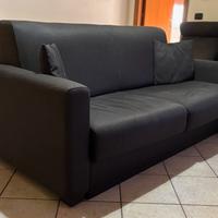 DIVANO LETTO-3 POSTI colore: grigio scuro/marrone