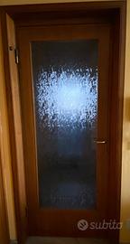 Porte d’interno in douglas con vetro