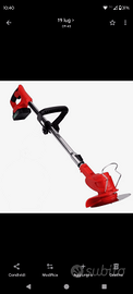 Tagliabordi con due batterie e caricabatteria