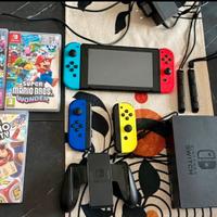 Nintendo switch + giochi + accessori