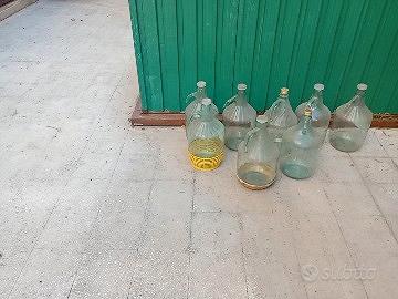 sei fiaschi in vetro 5 litri
