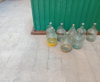 sei fiaschi in vetro 5 litri