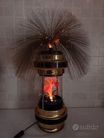Lampada vintage a fibre ottiche rotane