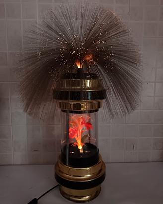 Lampada vintage a fibre ottiche rotane