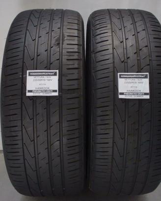 2 PNEUMATICI USATI 235/55R18 100V K117A HANKOOK GO