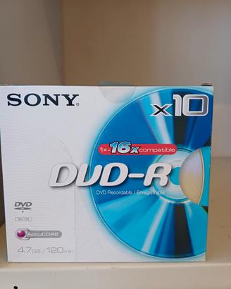 SONY DVD x10 SONY DVD-R 4.7GB NUOVO 4.7GB 120 MIN 
