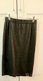 gonna taglio dritto grigia