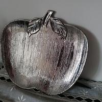 Piatto In ceramica e rivestimento silver