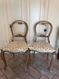 Coppia sedie stile liberty