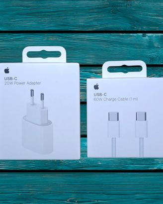 Alimentatore Apple 20W + cavo x iPhone 15 16 17