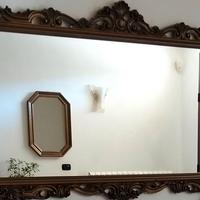 Magnifico Specchio Grande da Parete Barocco con Co