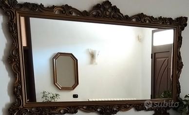 Magnifico Specchio Grande da Parete Barocco con Co