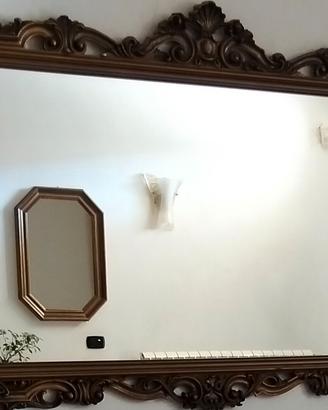 Magnifico Specchio Grande da Parete Barocco con Co