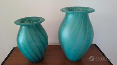 coppia vasi in vetro di murano 