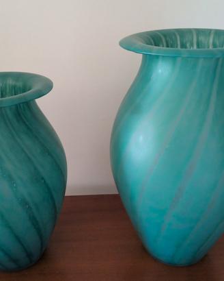coppia vasi in vetro di murano 
