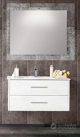 Mobile da bagno 90cm bianco frassinato