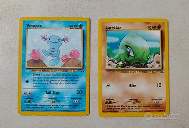 Larvitar57/75 Wooper 71/75 Neo discovery Pokemon
