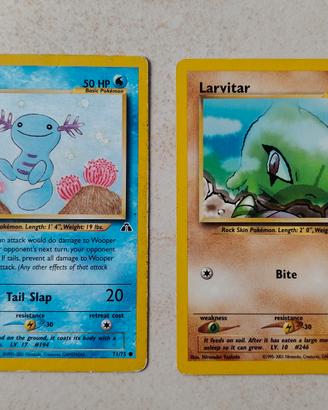 Larvitar57/75 Wooper 71/75 Neo discovery Pokemon
