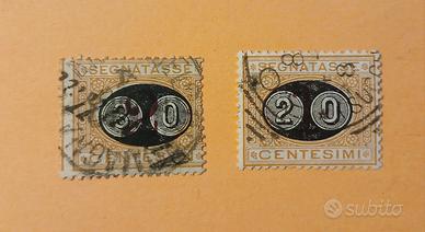 Regno 1890 - 2 segnatasse usate