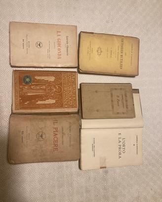 GABRIELE D’ANNUNZIO, 6 libri d’epoca