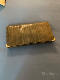 pochette pelle grigia