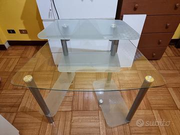 scrivania cristallo 100 x 65 - maxi saldi