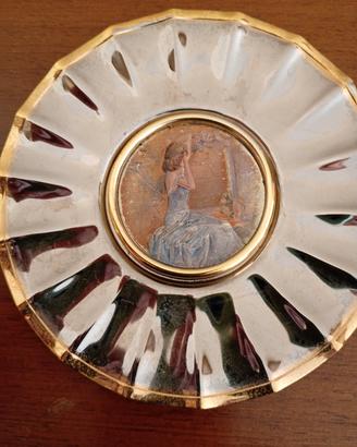 Piattino decorativo vintage Gold&Silver Lorenzi 