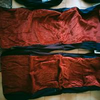 copri sedili vintage in velluto rosso amaranto