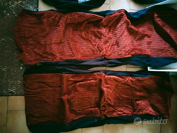 copri sedili vintage in velluto rosso amaranto