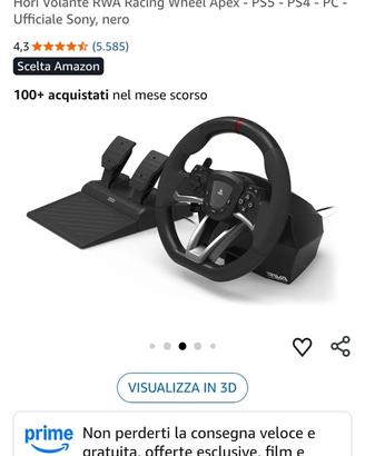 Volante con Pedali per Plastation 4/5