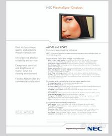 televisore plasma Nec Plasmasync 42VM5