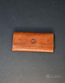 Portachiavi in pelle/cuoio con 8 ganci metallici